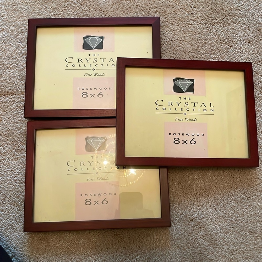 Rosewood Picture Frames 8 x 6 set of 3 Frames